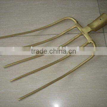 1001025 5tines high quality dung fork forged manure fork