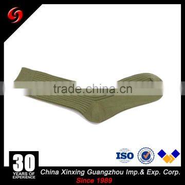 Long Sleeves Olive Green Military Dark Plain Knit Long Stockings Commando Socks Cotton and Wool photo-3