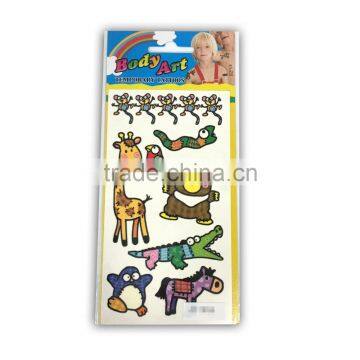 Body Art- Temporary Tattoos Sticker, Lovely Animal Temporary Tattoos Sticker For Kids