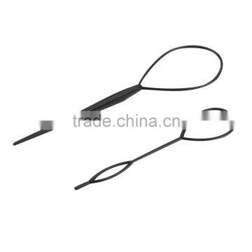 Ponytail Creator Plastic Loop Styling Tools Black Topsy Pony Tail Crochet Braid Hair