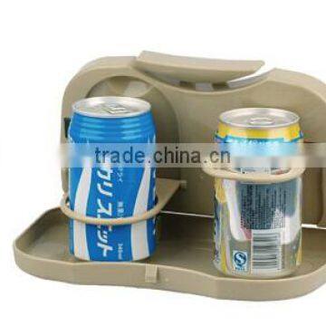 as seen on TV Car Drink Cup Holder / plastic tray with cup holder / car Folding plastic hot drink cup holder