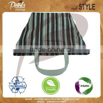 Heavy Duty Canvas Tote Bag With Inside Polyester Tafetta Lining With v Pocket Outside photo-2