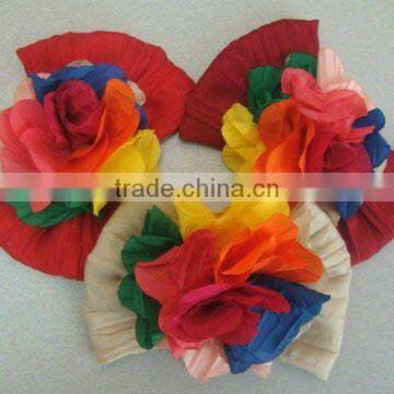 bohemia colored adult fabric hair bow