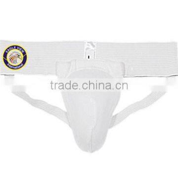 White Colour Groin Guard Cup Supporter Elasticated Pad