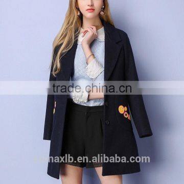 new latest design Winter coat fashion women's tweed long jacket