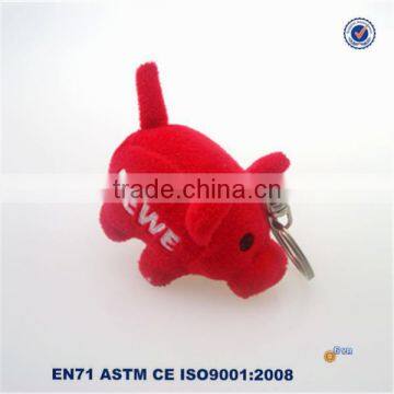 Hot Sale New Design Chinese Red Mini Pig Plush Toy Keychain photo-2