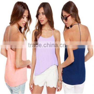 Cheap Wholesale Sexy Ladies Vest Chiffon Top Tank