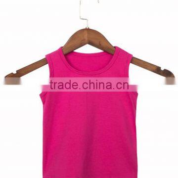 Wholesale Cheap Baby Clothing 100% Cotton Baby Girl Vest Children Summer Simple Solid Color Waistcoat photo-3