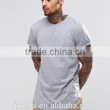 Factory Direct Sale Men Grey/white/black Summer Zip Back Plain Cerw Neck Short Sleeve Jersey T-shirt Custom photo-2