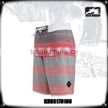 Mid-Length Stripes Board Shorts With Waterproof Pocket Keep Phones, Keys and Cash Dry photo-4