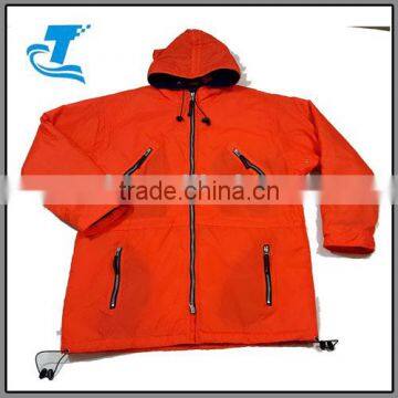 Winter outdoor men quilted bright orange hunting jacket