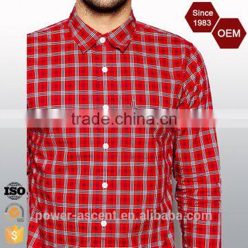 OEM Latest Design Fashion Check Slim Fit Mens Designer Shirts photo-3