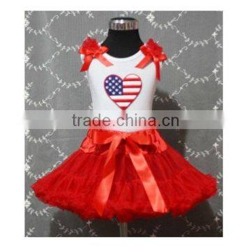 Sweet Design patriotic top red pettiskirt in set