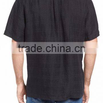 Tonal Plaid Men's Button up Long Tshirt photo-2