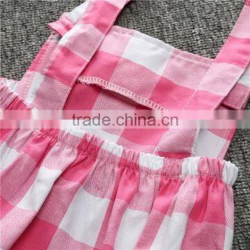 Pink and Black Check Baby Girl Designer Rompers With Headband photo-3