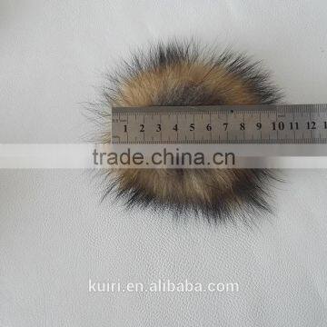 10-15cm Raccoon Fur Ball for Women's Beanies Fur Pompoms For Hat And Cap Bag Charm Accessories photo-6