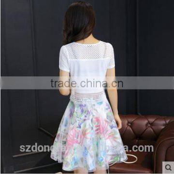 Korea Style Organza Temperament Fairy Flower Dress For Women photo-2