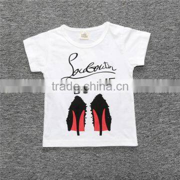S17496A Hot Girl Letter Girls Cotton Short T-shirt Summer T Shirt photo-2