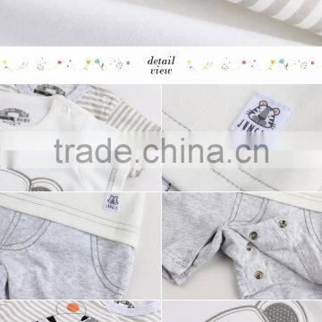 Wholesale Summer Combed Cotton High Quality Low Price Baby Romper Children Clothing Set photo-4