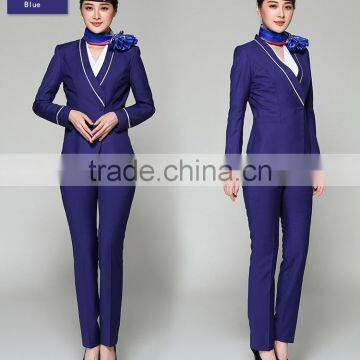 Juqian Fashionable Summer New Design Airline Flight Attendant Stewardess Airline Uniform Designs photo-6