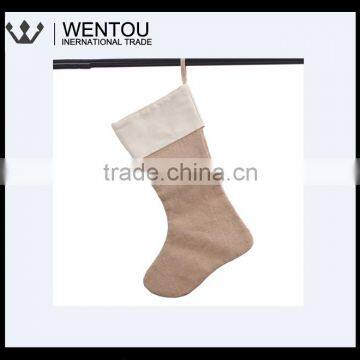 Wholesale Personalized Burlap Christmas Stocking photo-4