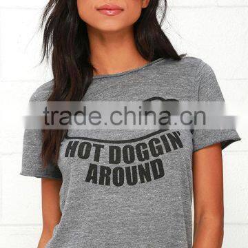 Short sleeve round neck graphic print wome t shirt,custom t shirt for women 2016