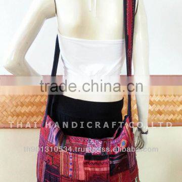 Thai Embroidered HMONG Hill Tribe Patchwork Fabric Tote Hand Bag