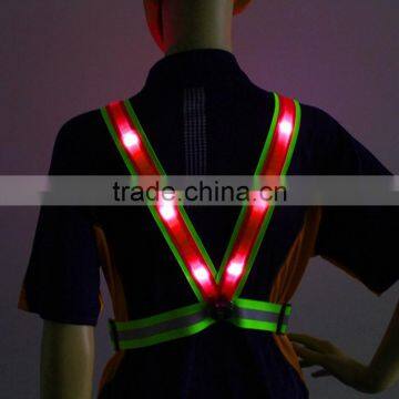 2016 Popular Waterproof hi Vis Led Reflective Safety Vest Belt for Road Safety photo-5