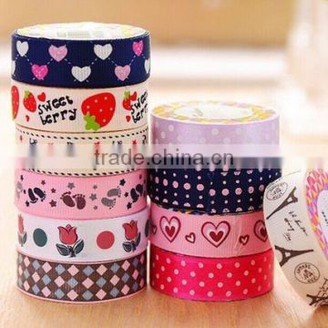 Decorative double or single face satin ribbon with printing