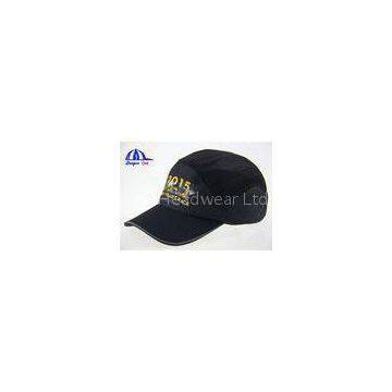 Black / Grey 100% Polymesh Sports Baseball Hat / Cap With Transfer Printing