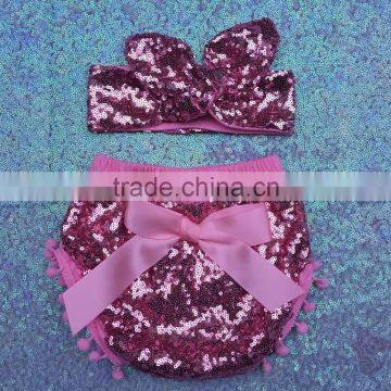 Hot products to sell online silver sequin pompom bloomers with sequin design