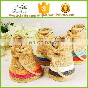 Foam Sun Visor Hats Cotton Straw Sun Visor Caps for Women photo-5