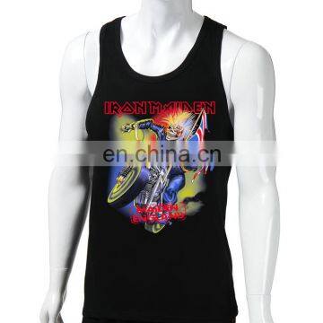 Iron Maiden black tank top,loose summer tank top