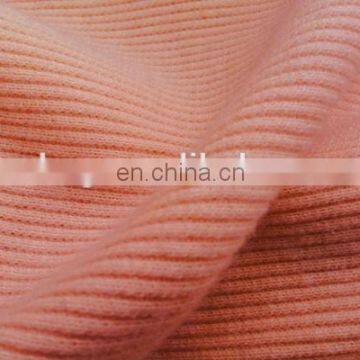 Winfar Knitting Polyester Spandex Plain Dyed Rib Fabric For Lady Garment photo-2