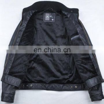 2015 Last Fashion Handsome Faux Fur Lining pu Leather Man Fur Coat photo-3