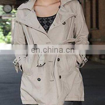 Lady's Woven Cotton Fashion Coat