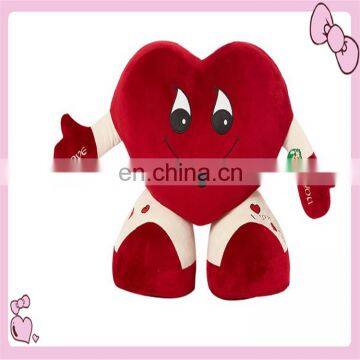 lovely stuffed plush heart toys with hands