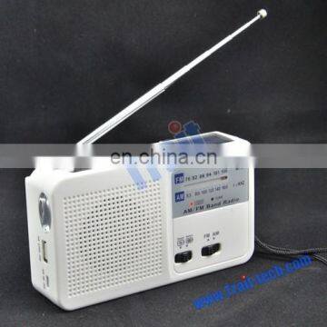RD-369 Fashion Design Portable Mini Weather Solar Radio With LED Flashlight photo-2