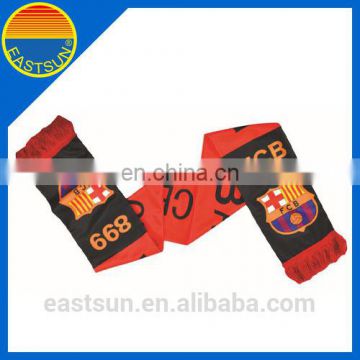 Supply gift Knitted Jacquard Football Team soccer fan scarf