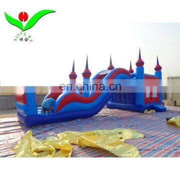 New design inflatable bouncy castle with water slide 10.5x4x4.5m