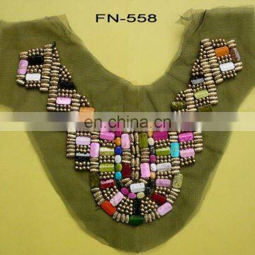 colourful handmade beaded collar for lady dress