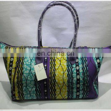 new model PU african wax purses and ladies handbags for party