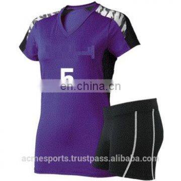 Volleyball uniforms - new fashionable design volleyball uniform in purple color