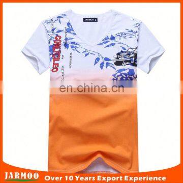 Community Events Orange Casual Plain T-shirt photo-3