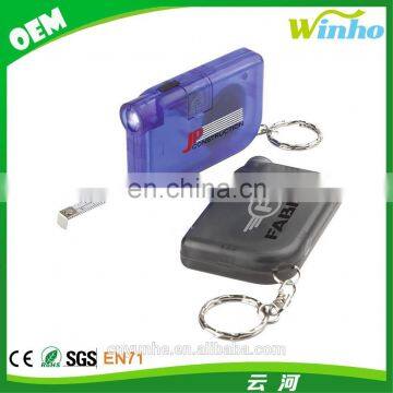 Winho multi-function with led light tape measure keyring