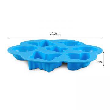 Free Sample Food Grade Heat resistant Nontoxic Silicone Mousse Cake Friandises Pudding Baking Mold Tool Hexapod Shape