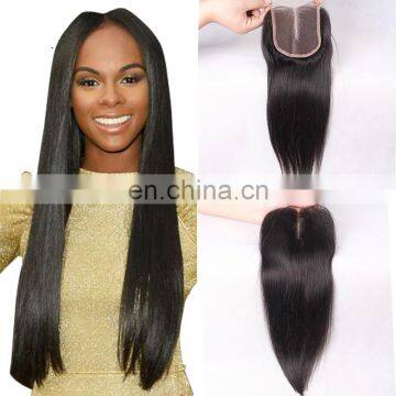 Beauty productions new middle part 4x4 human hair lace closure virgin malaysian hair