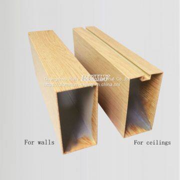 Aluminum Square Tube Ceiling for Station/Wooden Grain Aluminum Linear Ceiling/Metal Linear Ceiling photo-3