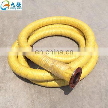 High quality water / oil / mud / sand rubber dredging suction and discharge steel wire rubber hose with flange