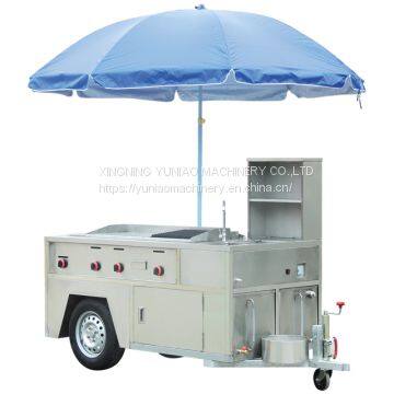 Commercial hot dog cart /Stainless steel Food truck / Snack Food cart